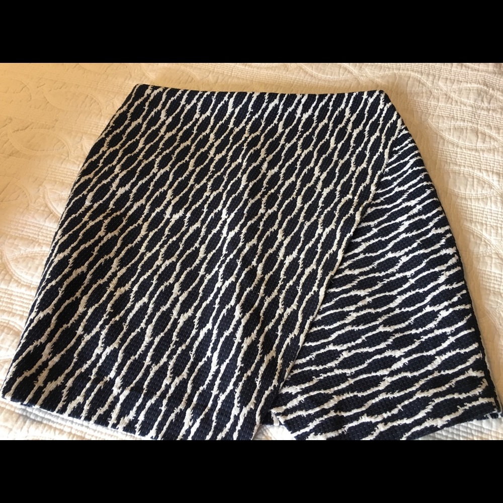 Ann Taylor Loft Women's Blue White Print Skirt